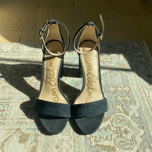 Sam Edelman Black Suede Block Heels